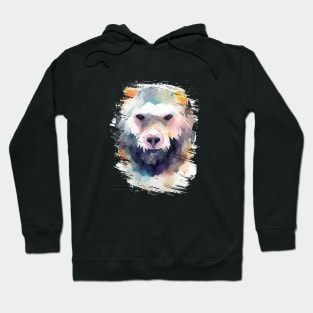 Bear Grizzly Wild Animal Nature Watercolor Art Painting Hoodie